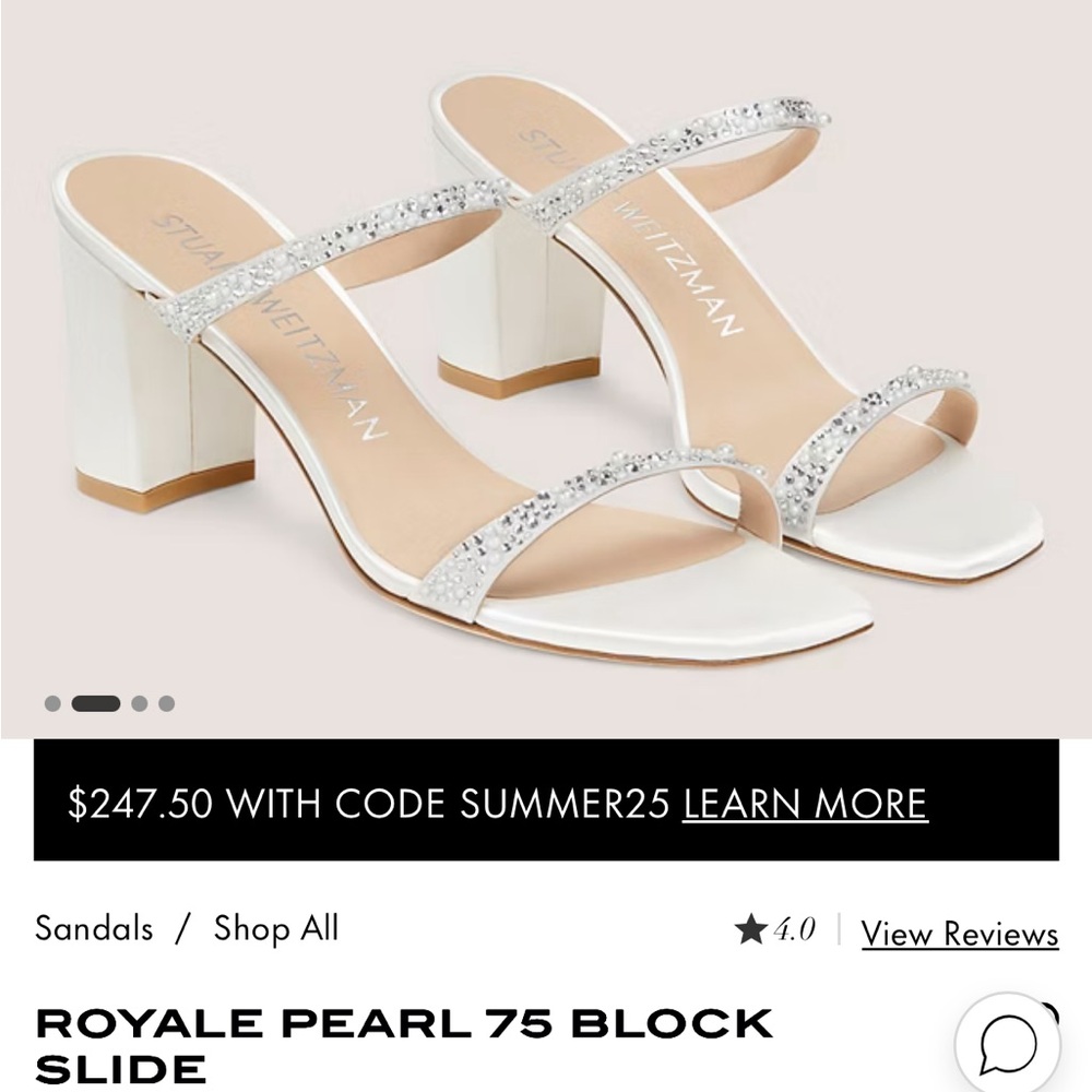 Stuart Weitzman Pearl Block Heel
